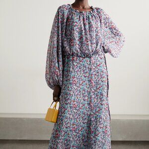 ROTATE BIRGER CHRISTENSEN Carly off-the-shoulder floral-print crepe maxi dress